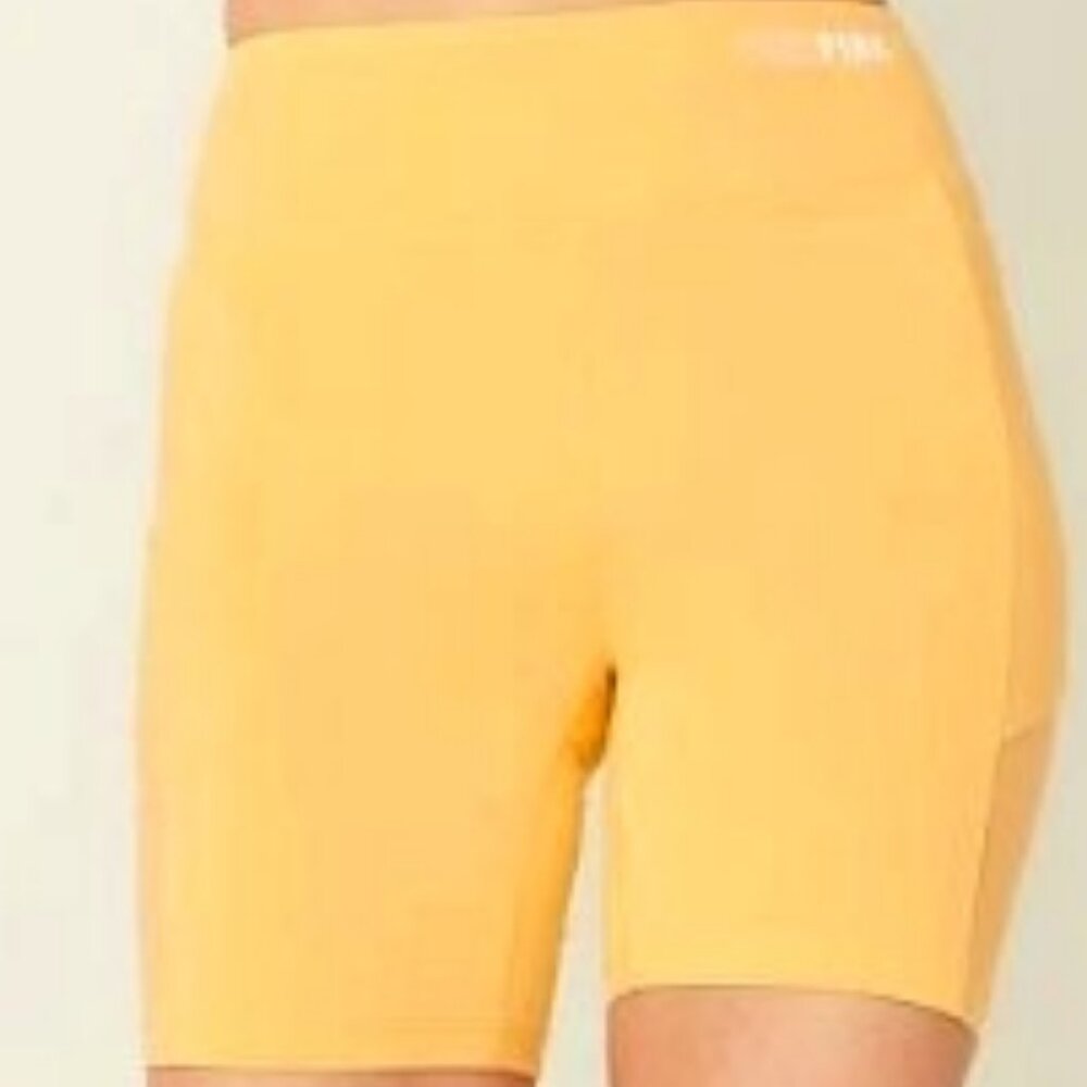 PINK Ultimate High Waist 6" Bike Shorts - Yellow (S)